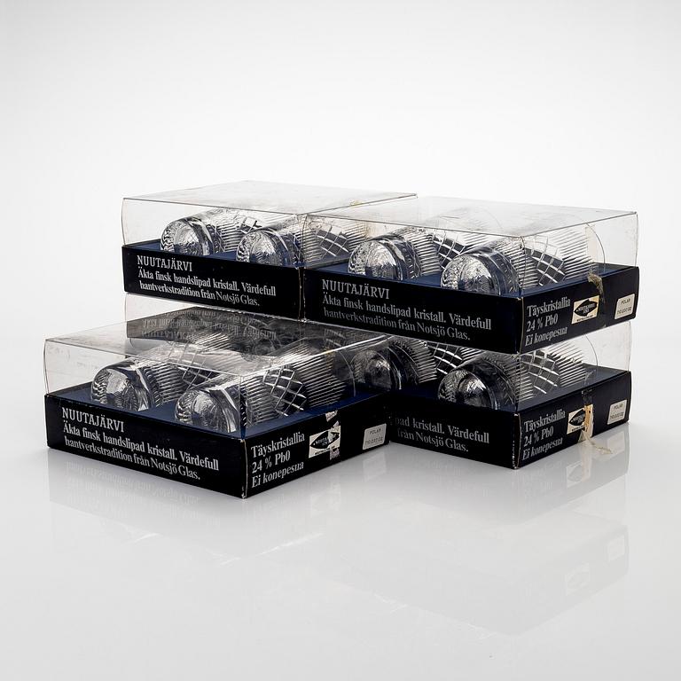 A set of ten 'Polar' drinking glasses, Nuutajärvi.