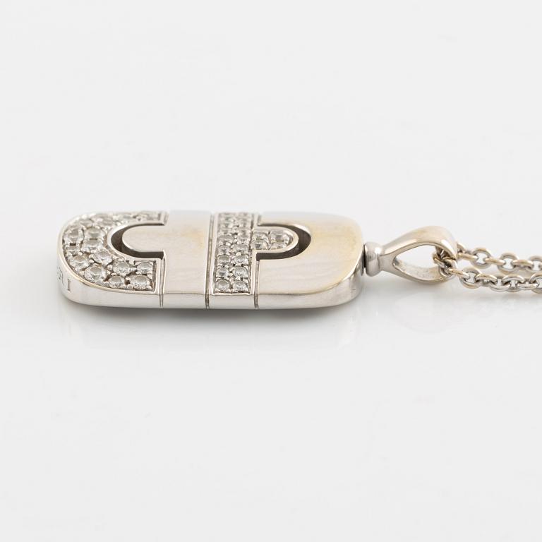 Bulgari, "Parentesi" necklace, white gold and brilliant cut diamonds.