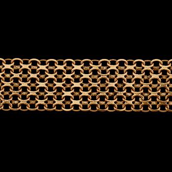 ARMBAND, 18 k guld, X-länk, vikt ca 23 g.