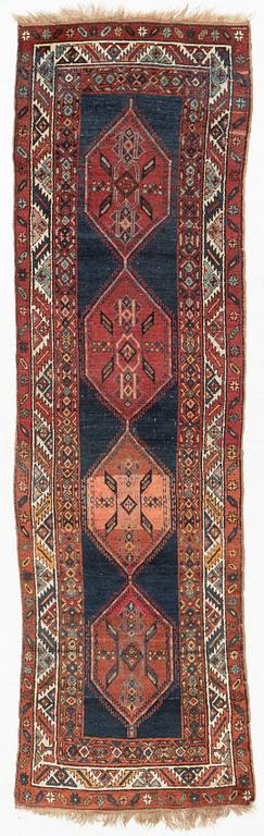 An antique Anatolian/Caucasian runner, c 337 x 99 cm.