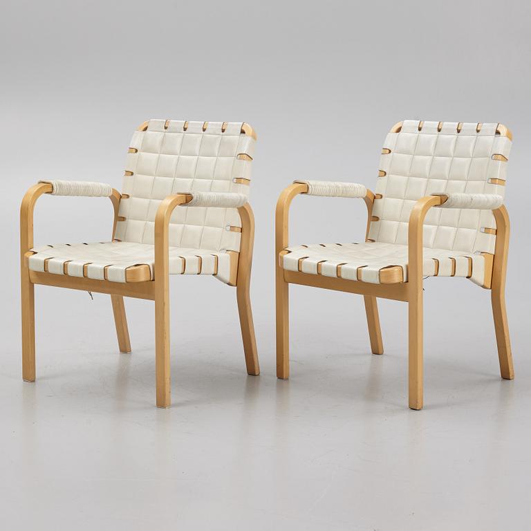 Alvar Aalto, six model 45 armchairs, Artek, Finladn, 1960's/70's.