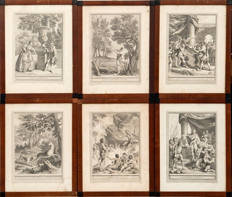 Jean-Baptiste Oudry, after, "Fables by La Fontaine"  27 pcs.