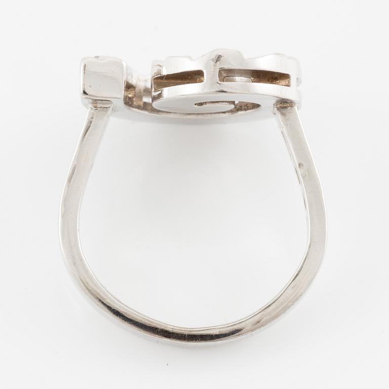 Rey Urban, ring, 18K white gold with brilliant-cut diamond 0.10 ct according to engraving. Stockholm 1977.