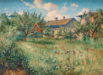 595. Johan Ericson, A summer garden, Marstrand.