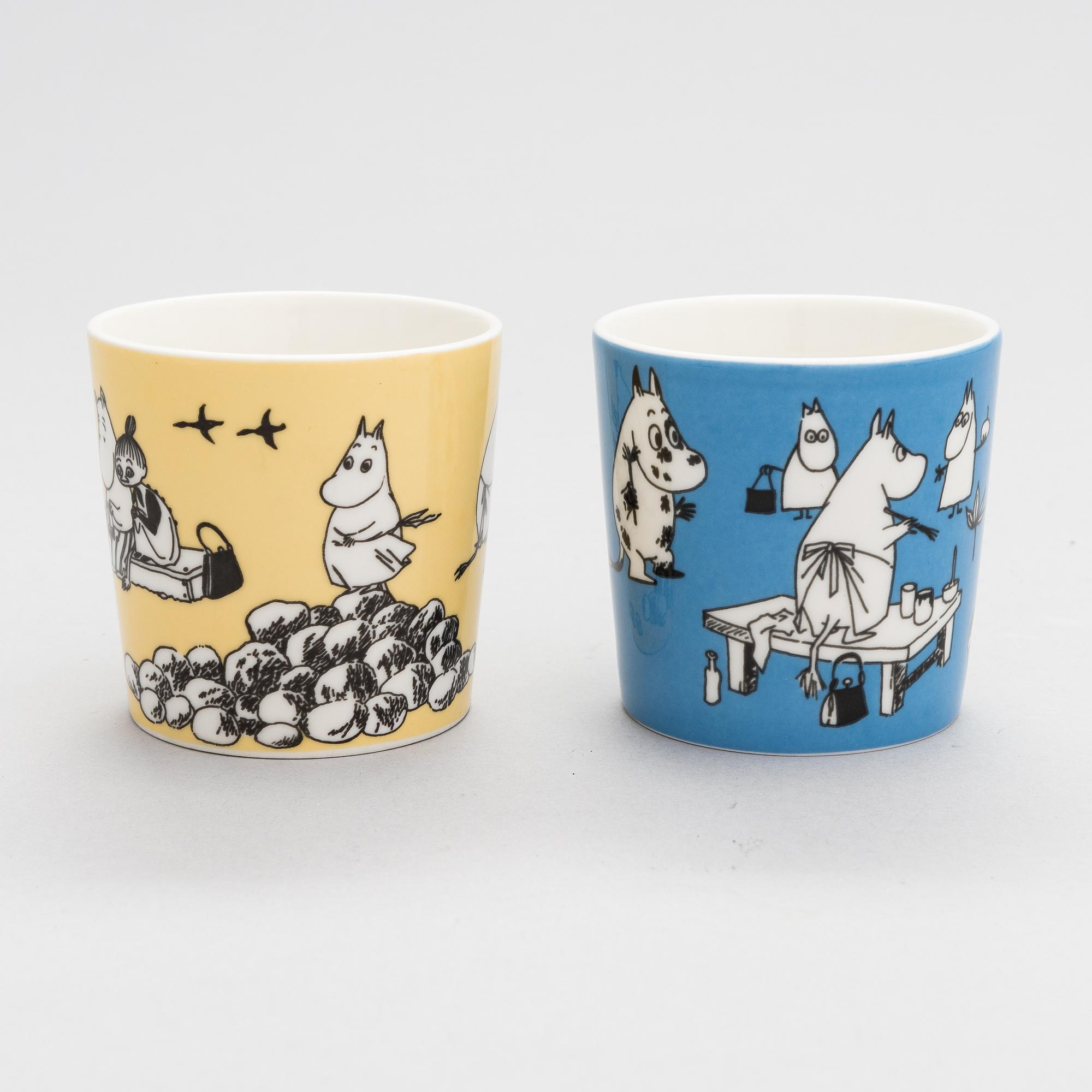 Muminmuggar, 2 st, Moomin Characters, Arabia, Finland 1990-96.