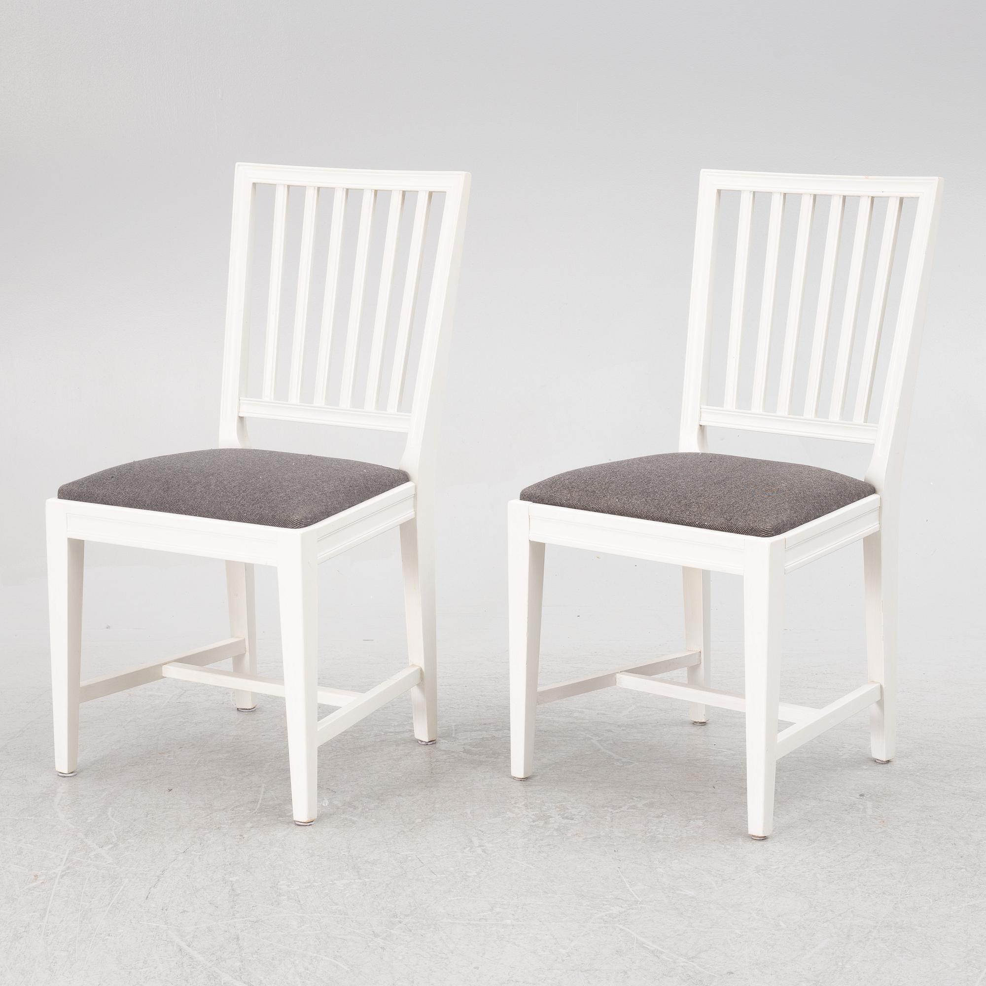 Chairs, 8 pcs, Leksand model, late 20th century.