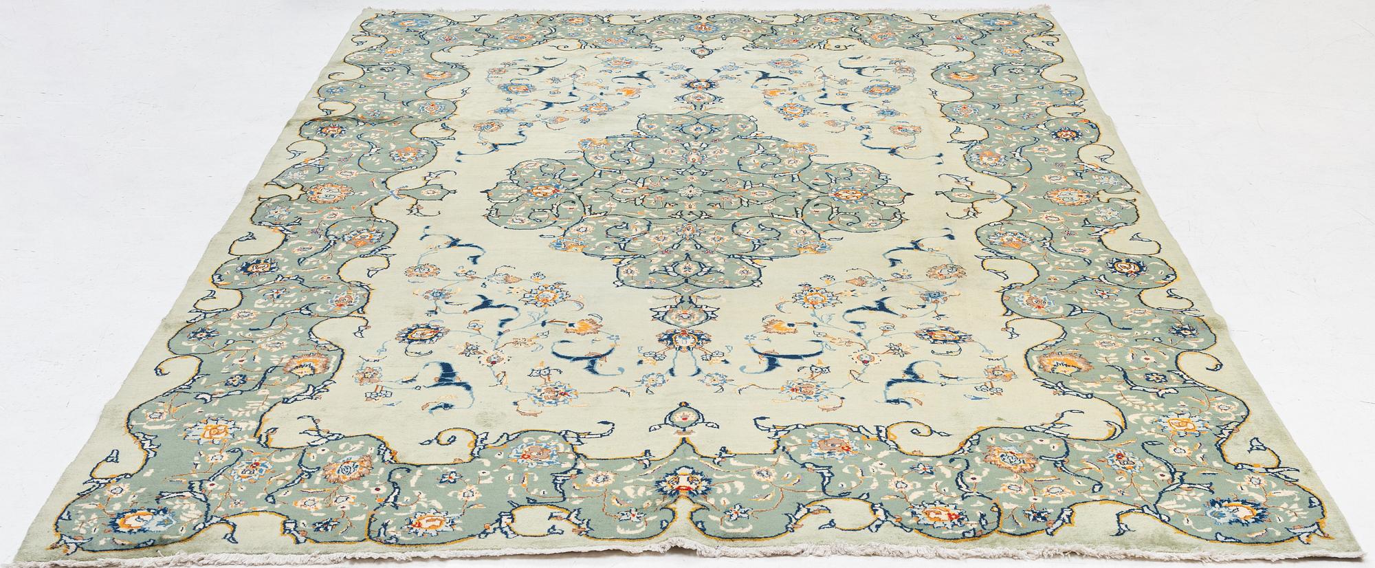 Carpet, Keshan, approx. 392 x 287 cm.