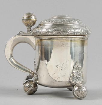 STOP, silver, barockstil. C.G Hallberg Stockholm 1938. Ca 580 gr.