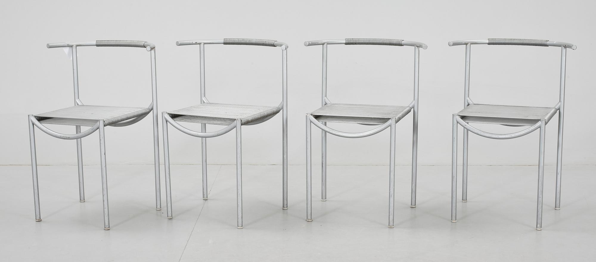 STOLAR, 4 st. "The Café Chair", Philippe Starck, Frankrike, 1980-tal.