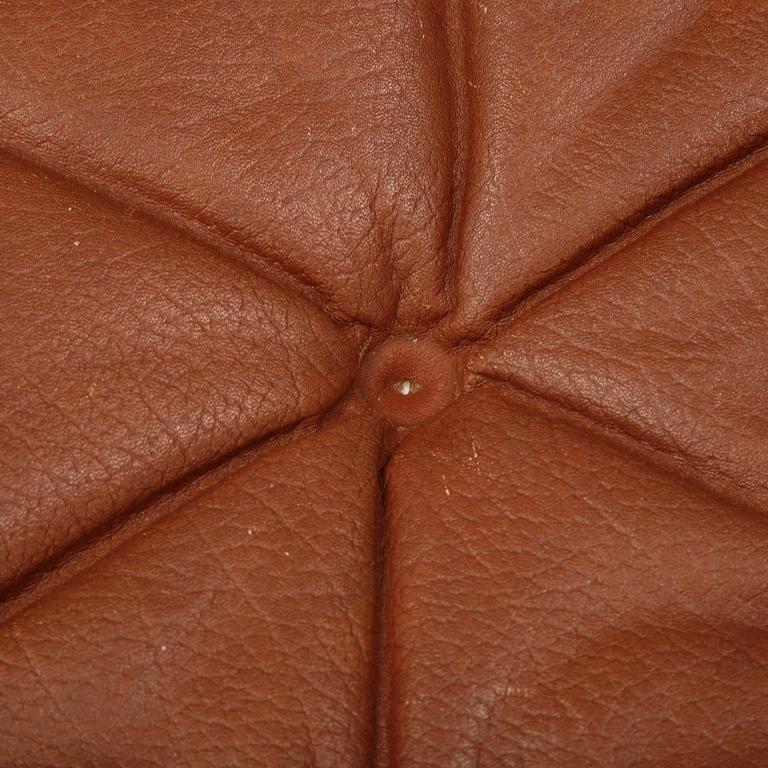 Torbjørn Afdal, a 'Hunter' leather easy chair and ottoman, Bruksbo, Norway, 1960's/70's.