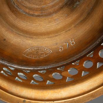 LJUSTAKAR, mässing, ett par, barockstil, Keyser & co, Vesterås, 1900-tal.