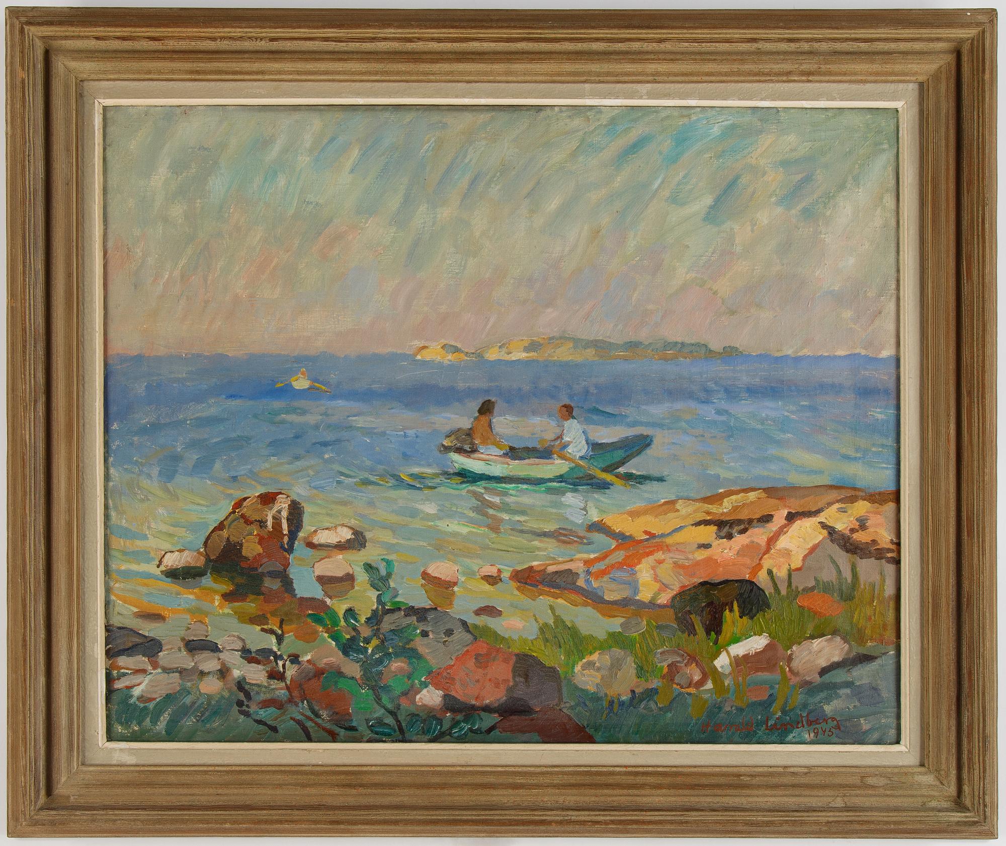 Harald Lindberg, olja på duk, signerad.