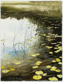 Peter Eugén, Lake with water lilies and reeds.