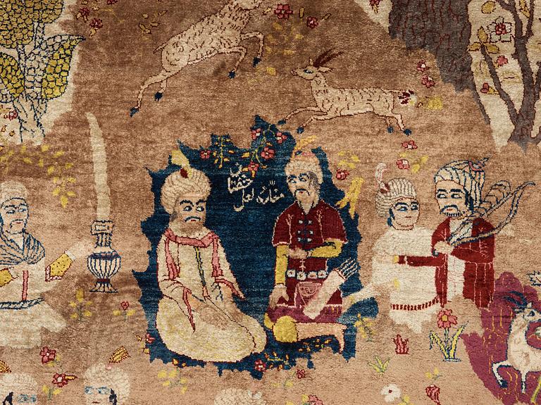 MATTA, semiantik silke Täbris figural, signerad Haddad, 180,5 x 123,5 cm.