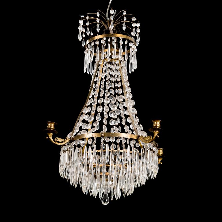 CHANDELIER, Empire style early 20th century.