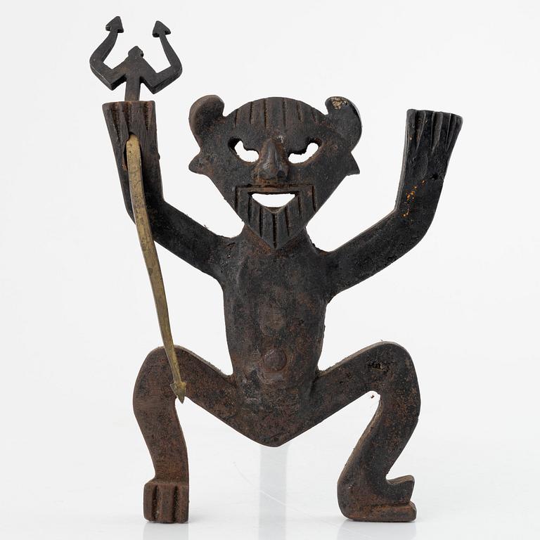 Eskil Björklund, a cast iron fire dog, second half of the 20th Century.