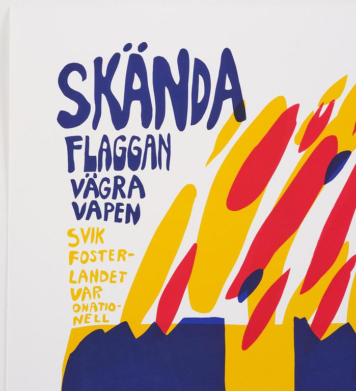 Carl Johan De Geer, "Skända flaggan - Vägra vapen".