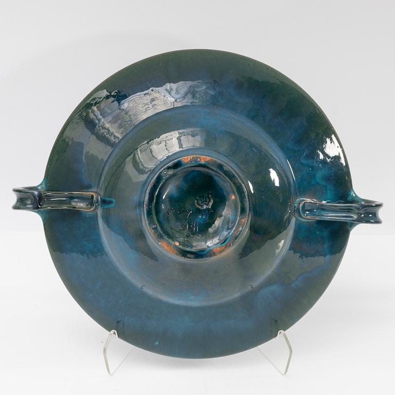 Alfred William Finch, Serving bowl, ceramic, "Iris", Finland, first half of the 20th century.