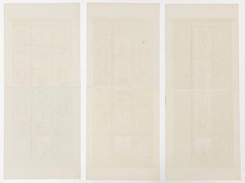 Giovanni Volpato, Six wall sections / pilasters in the Raphael Loggias in the Vatican.