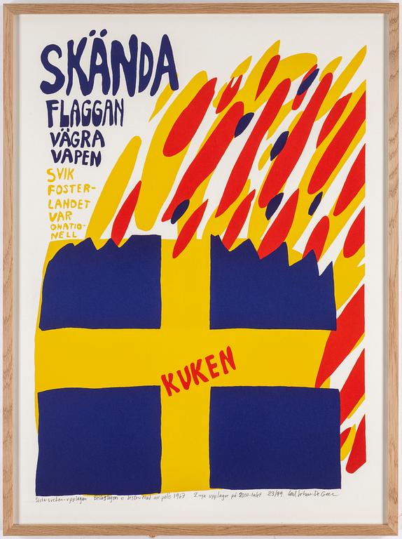 CARL JOHAN DE GEER, färgserigrafi, signerad och numrerad 23/99.