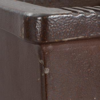 A CERAMIC STORAGE CONTAINER FROM HÖGANÄS, first half of the 20th century.