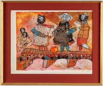 THEO TOBIASSE, färglitografier.  3 st, signerade EA, 57/75, EA.