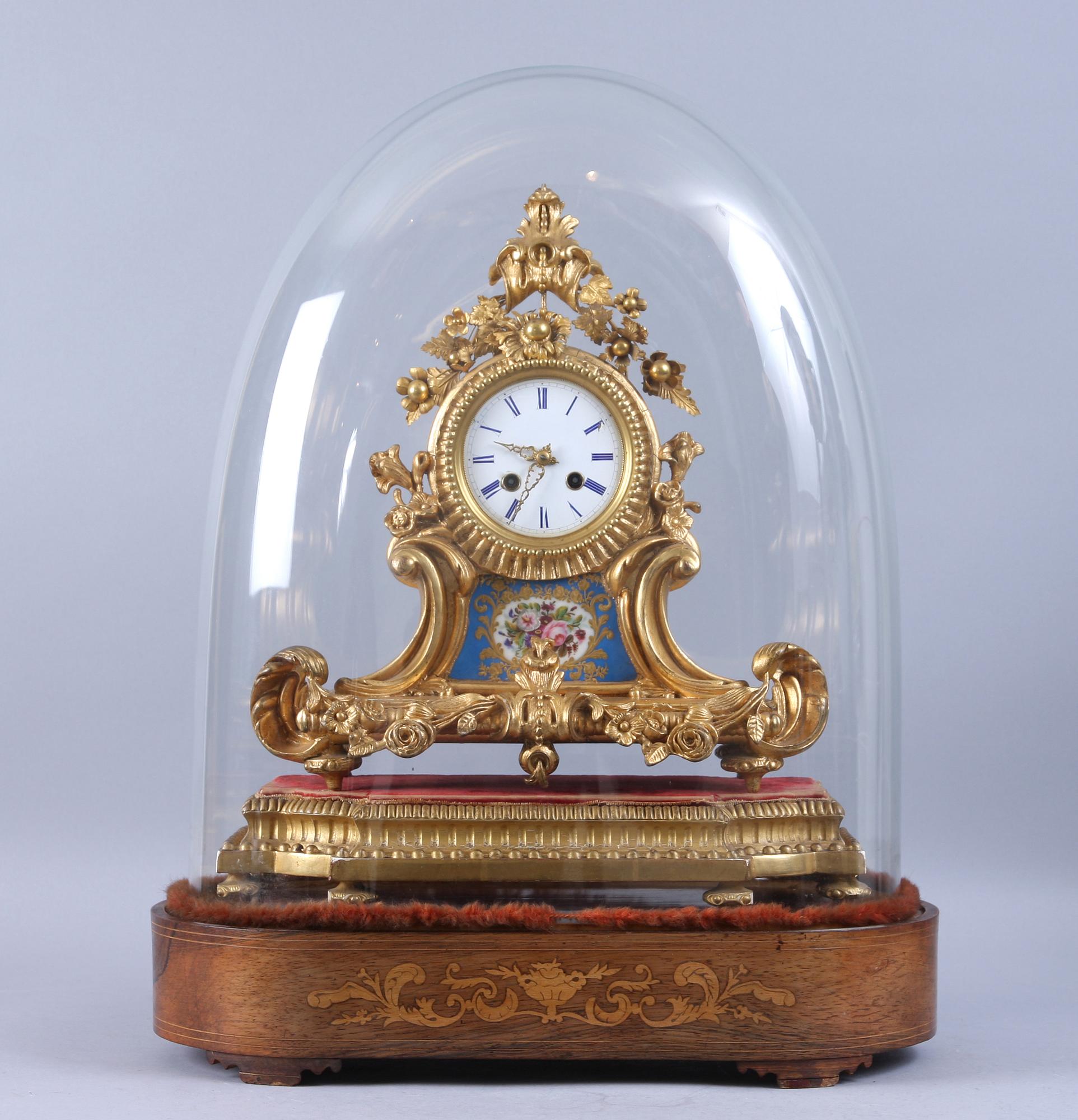 BORDSPENDYL, urverk märkt Japy Freres, 1800-tal.