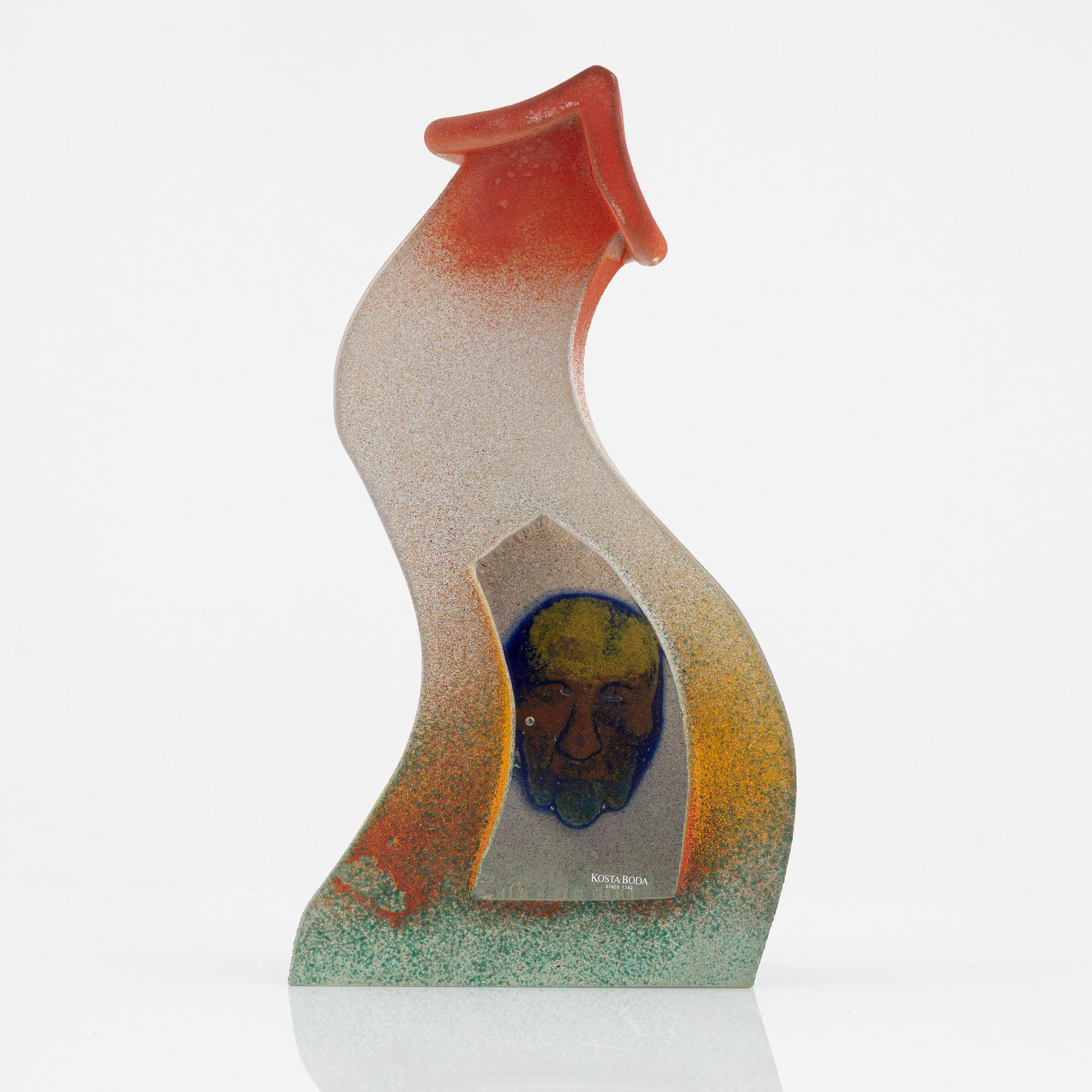 Kjell Engman, skulptur, glas, Kosta Boda.