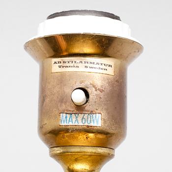 BORDSLAMPA, mässing, AB Stilarmatur, Tranås, 1900-talets andra hälft.