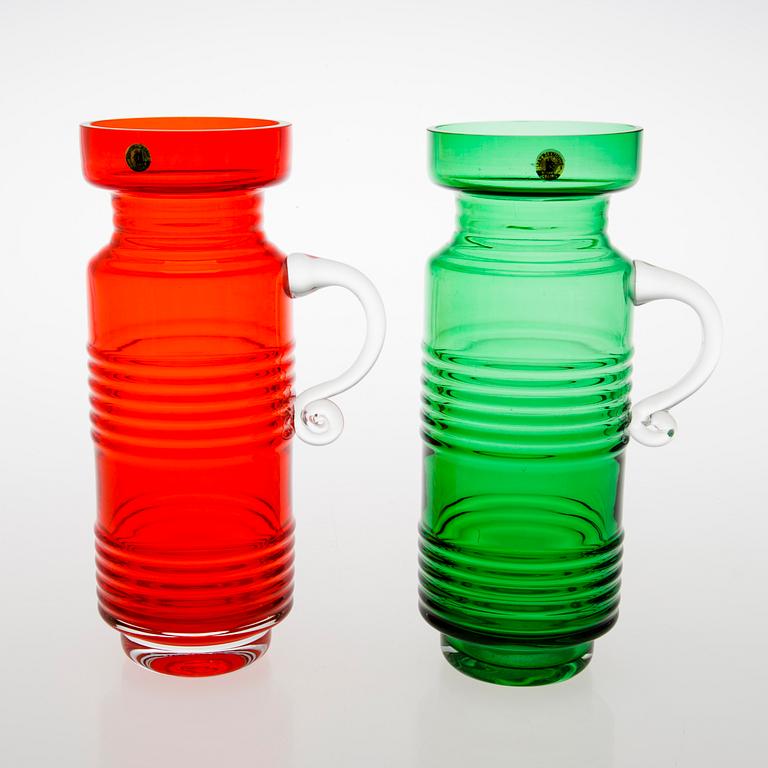 TAMARA ALADIN, A set of four 'Kleopatra' glass vases, Riihimäen Lasi, 1970-73. The series designed in 1969.