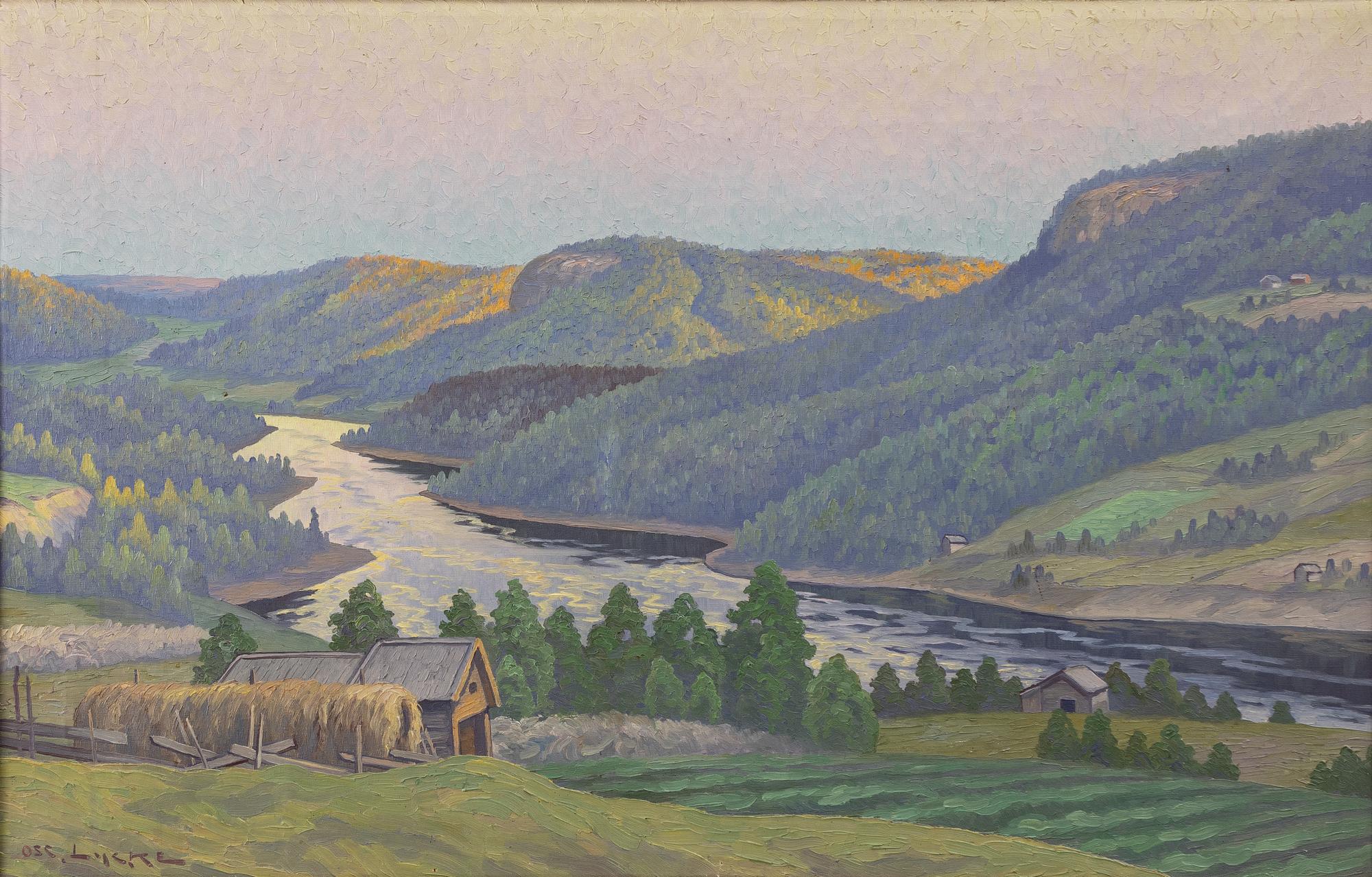 Oscar Lycke, Sommarafton vid Indalsälven.