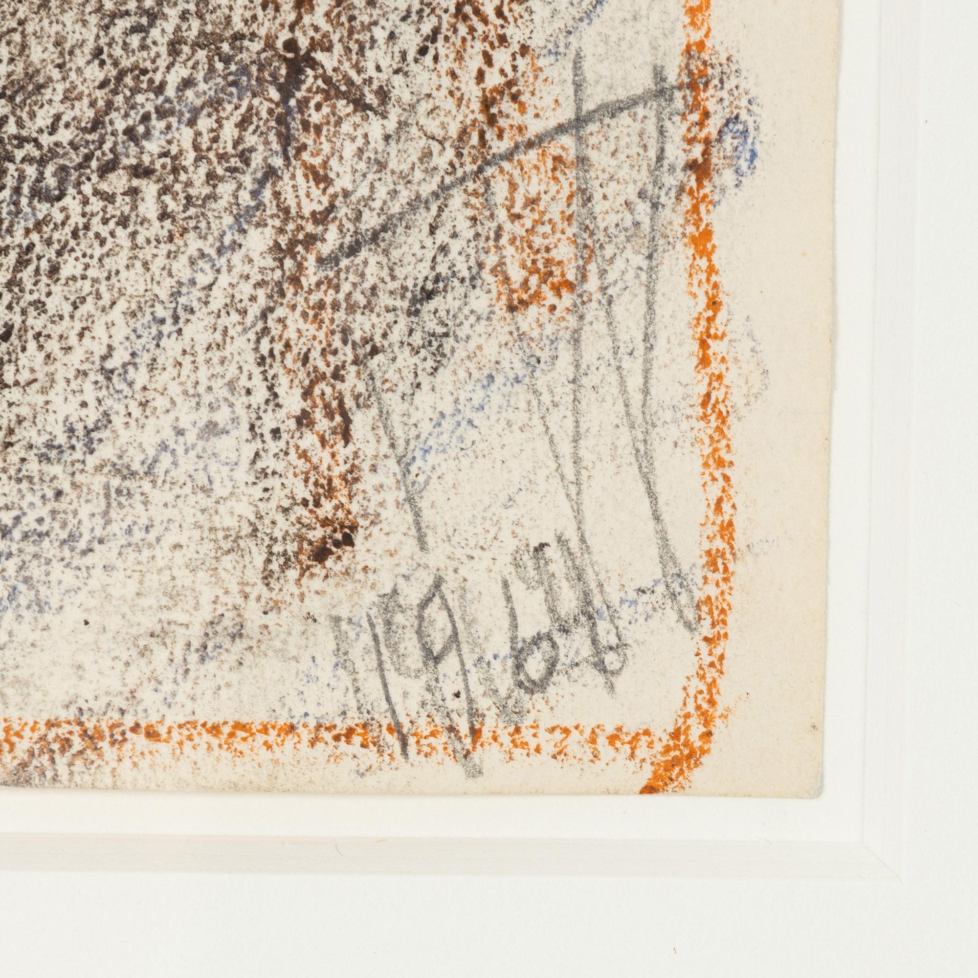 Eddie Figge, pastel on paper, signed and dated 1964.