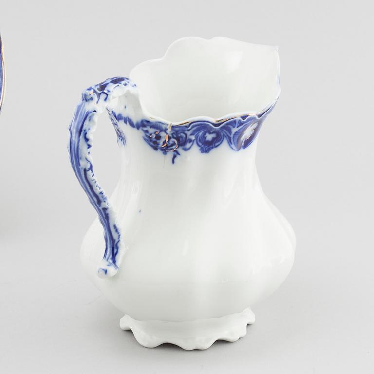 MATSERVIS, flintgods, 102 delar, "Opak", Gustavsberg, tidigt 1900-tal.