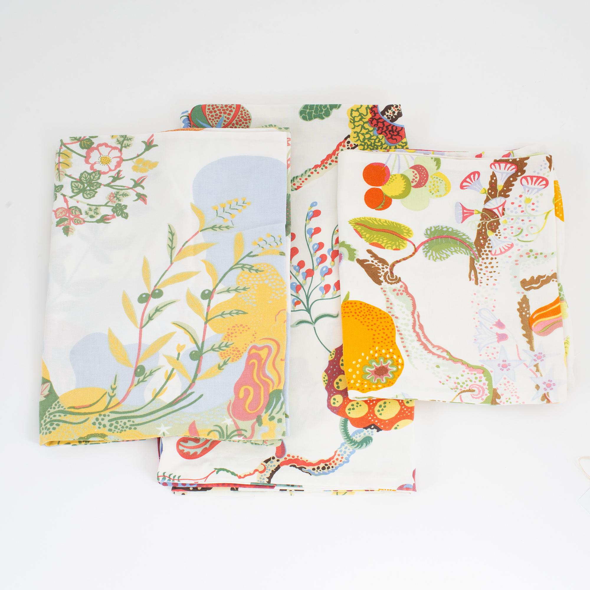 Josef Frank, fifteen decorative pillow covers, Firma Svenskt Tenn.