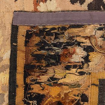 A European 'verdur' tapestry, c. 297 x 290 cm, 17th century.
