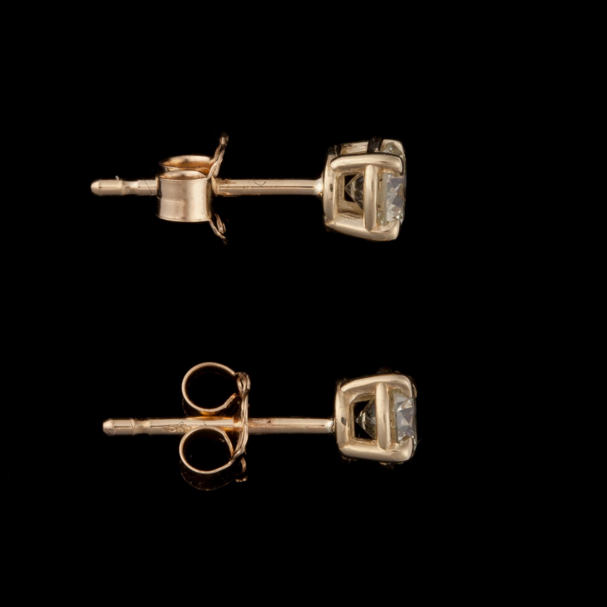 ÖRHÄNGEN, ett par, 14k guld med briljantslipade diamanter tot ca0,55ct. 2000-tal.