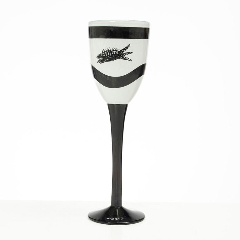 Ulrica Hydman-Vallien, vinglas, 7 st, Kosta Boda.