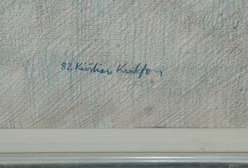 KRISTIAN KROKFORS, sekatekniikka paperille, signeerattu ja päivätty -82.