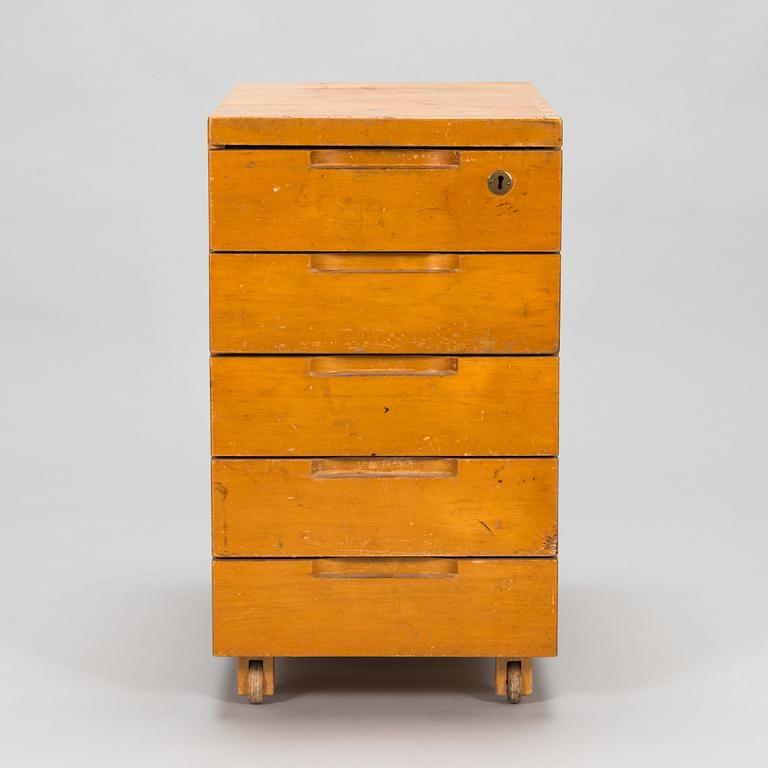 Aino Aalto, A mid-20th-century 'B96' drawer unit for O.Y. Huonekalu- ja Rakennustyötehdas A.B. Finland.