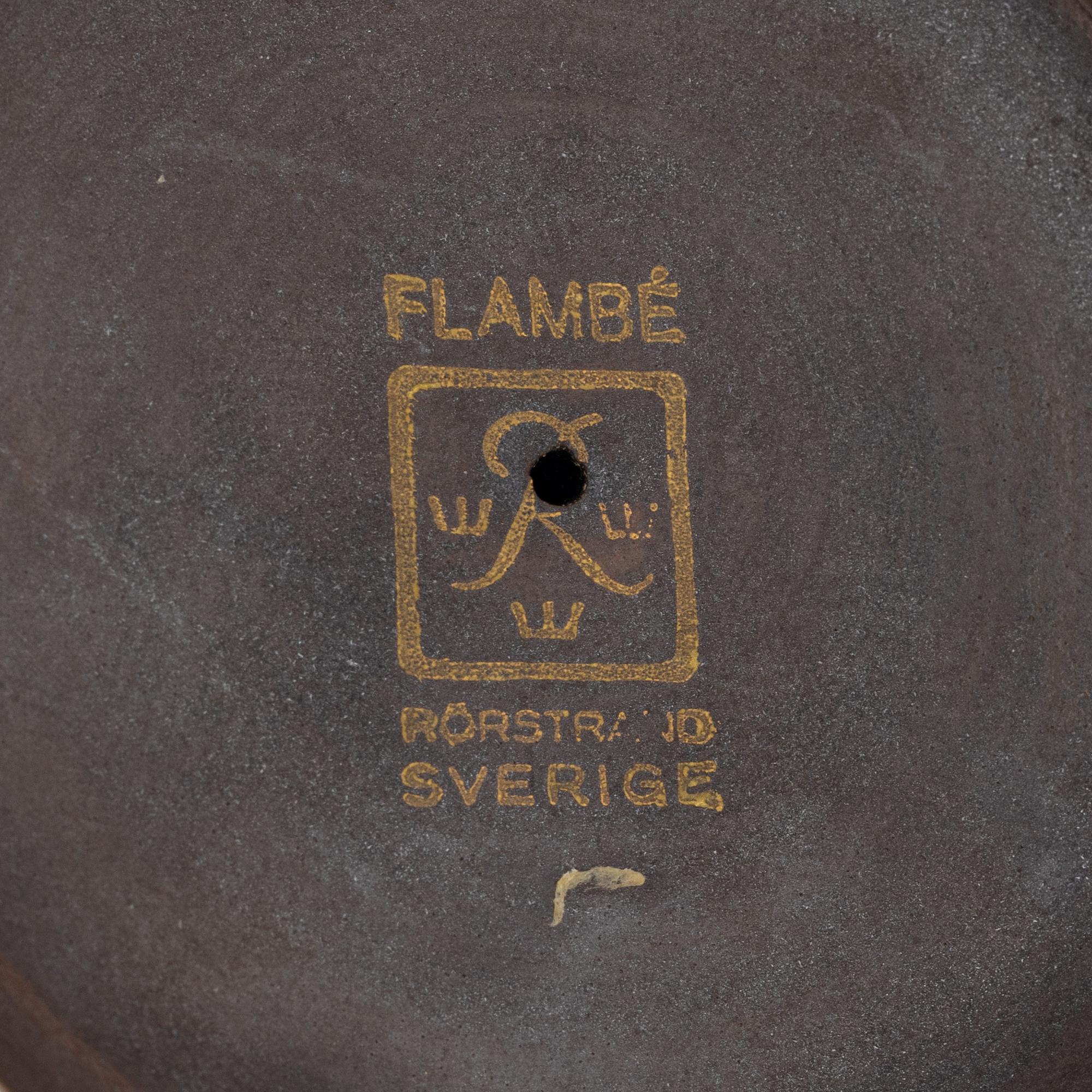 Gunnar Nylund, lockurna, "Flambé", stengods, Rörstrand.
