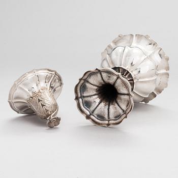 A 19th-century silver sugar bowl, maker's mark of Olof Robert Lundgren, Turku, Finland 1857.
