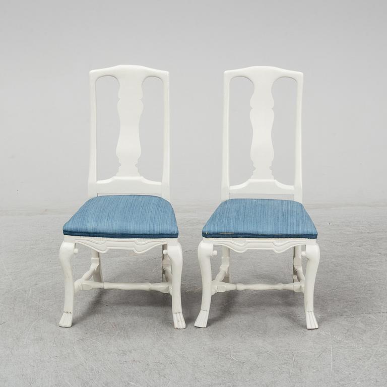 A pair of 18th century chairs.