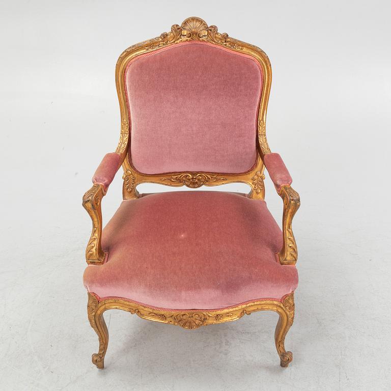 Armchair, Rococo style, first half of the 20th century.