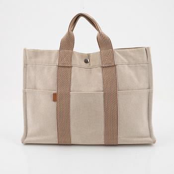 Hermès, A "Fourre Tout" canvas tote bag.