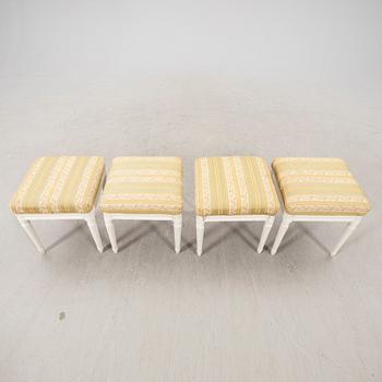 A set of four late Gustavian stolls around 1900.
