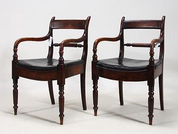 KARMSTOLAR, ett par, England, 1800-talets mitt.