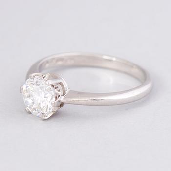 A RING, brilliant cut diamond, 18K white gold. A. Tillander, Helsinki 2003.