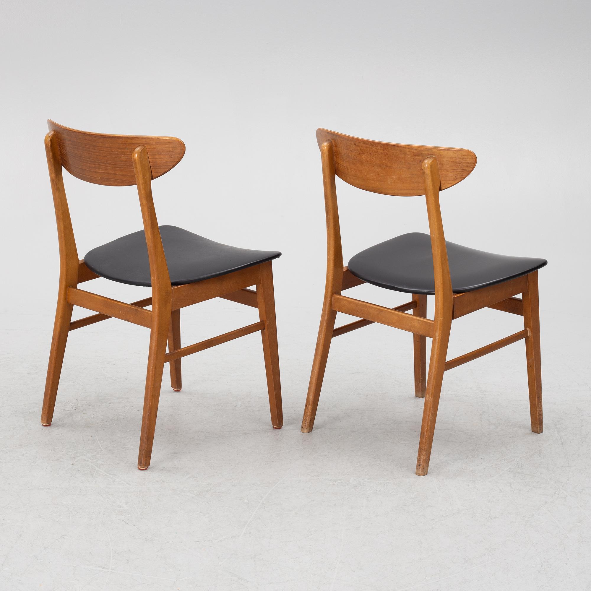 Chairs, 7 pcs, Farstrup, Denmark, 1950s/60s.