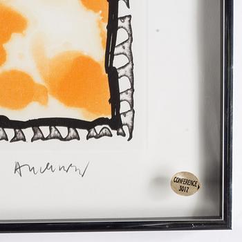 Pierre Alechinsky, etsning & linoliumsnitt, 1989, signerad 2/125.