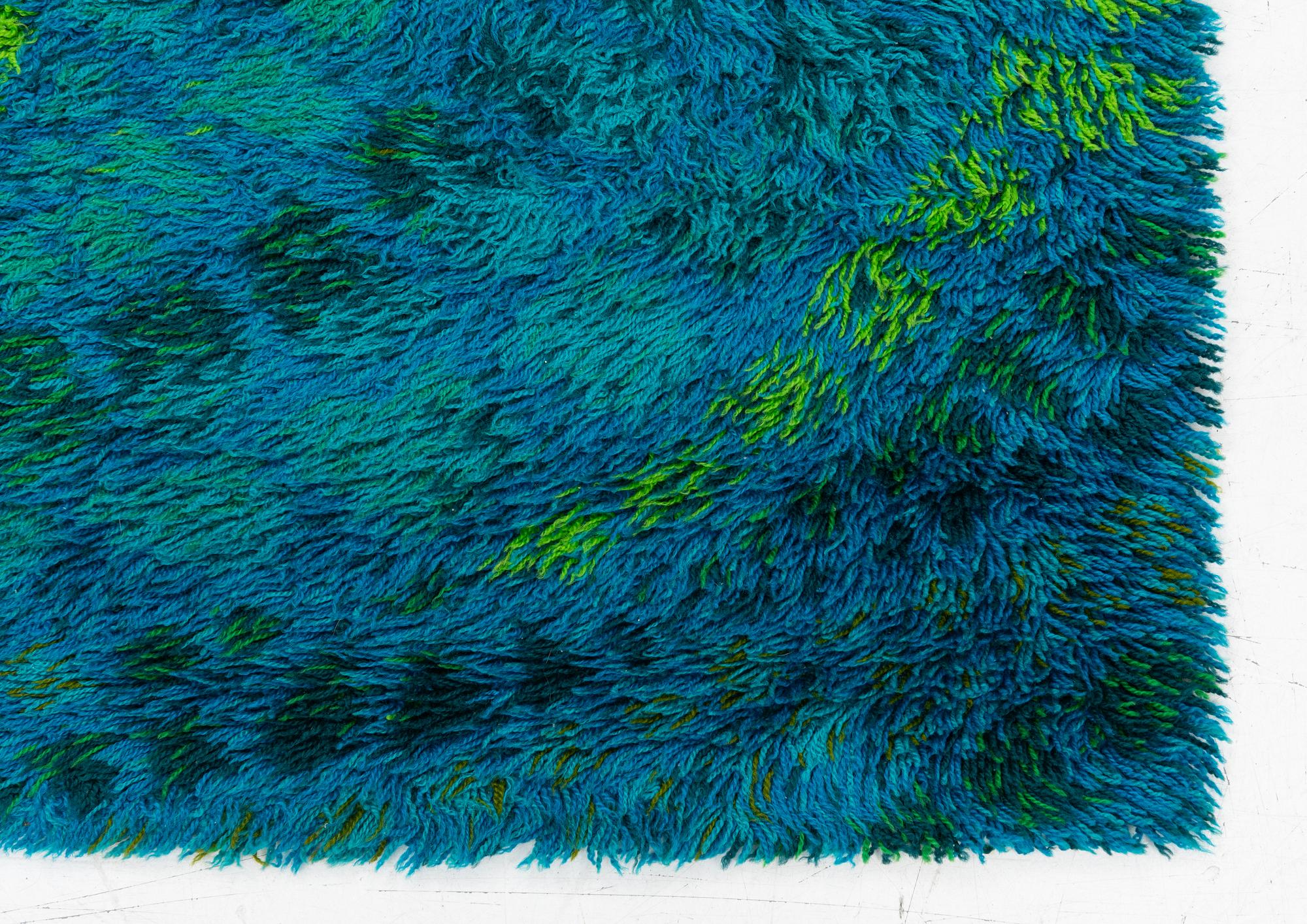 Marjatta Metsovaara, ryamatta, "Rinkula", Wittrup Rya Botnia, Danmark, ca 200 x 140 cm.